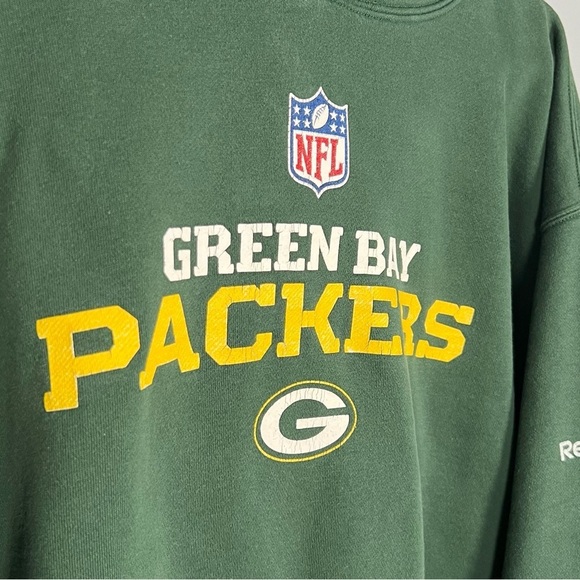 Y2K Green Bay Packers Hoodie Reebok - Picture 3 of 6